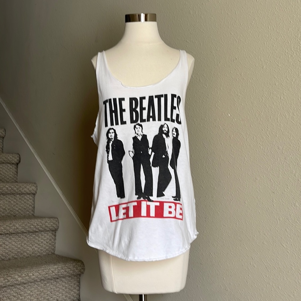 The Beatles Sz L Let It Be Rock Band Tank Top
